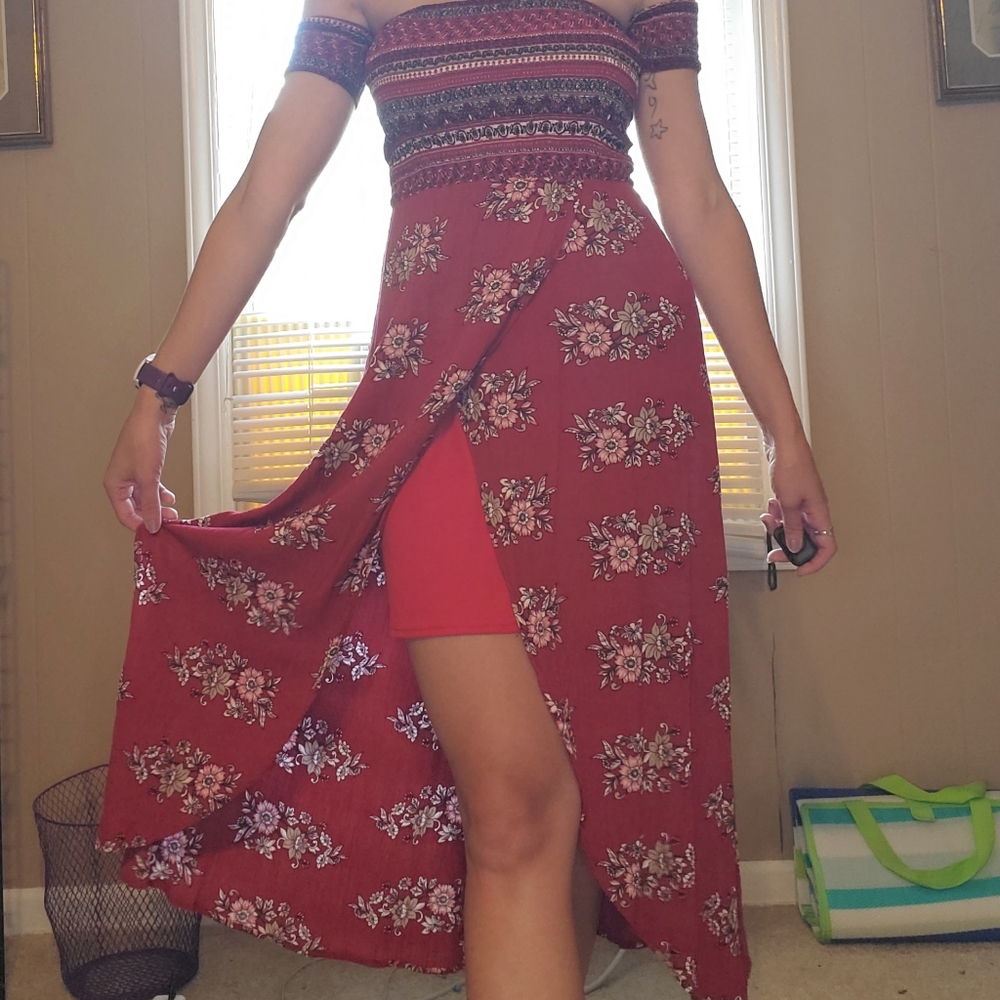 Altar'd state flower high low dress